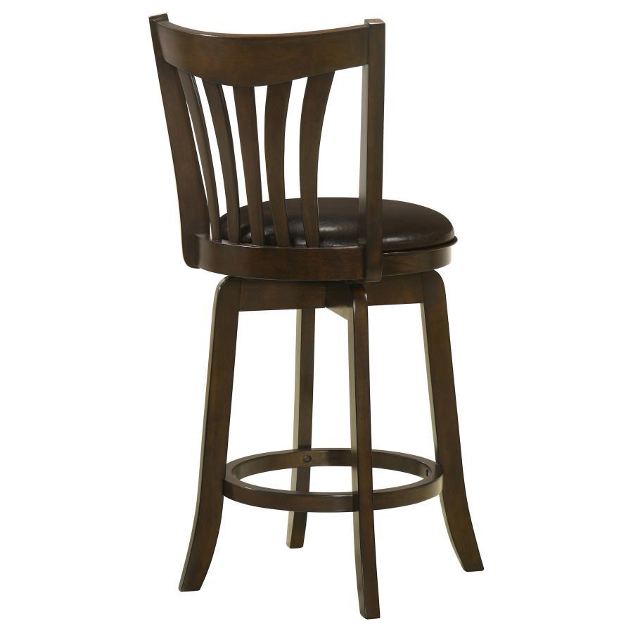 Transitional Counter Height Stool Lambert Counter Height Swivel Bar Stool 182508-S 182508-S in Dark Cherry, Dark Brown Faux Leather