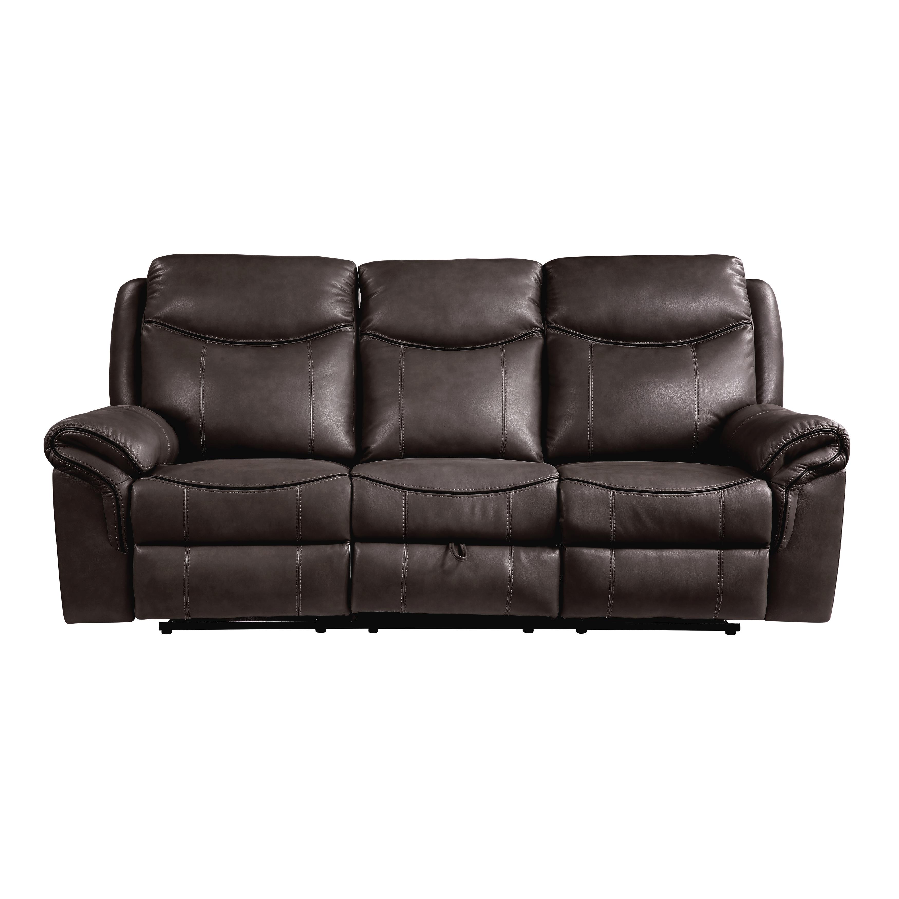 Homelegance 8206BRW-3 Aram Reclining Sofa