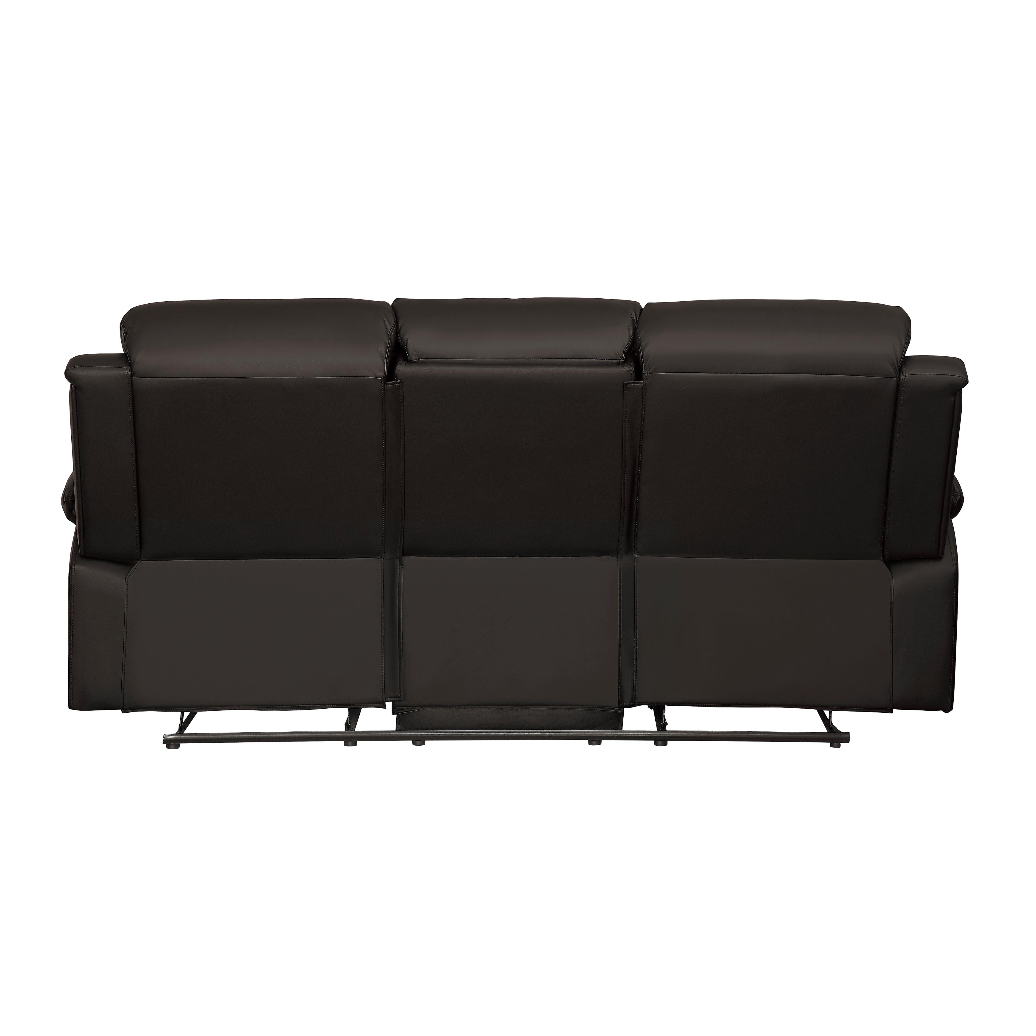 

                    
Homelegance 9928DBR-3 Clarkdale Reclining Sofa Dark Brown Faux Leather Purchase 
