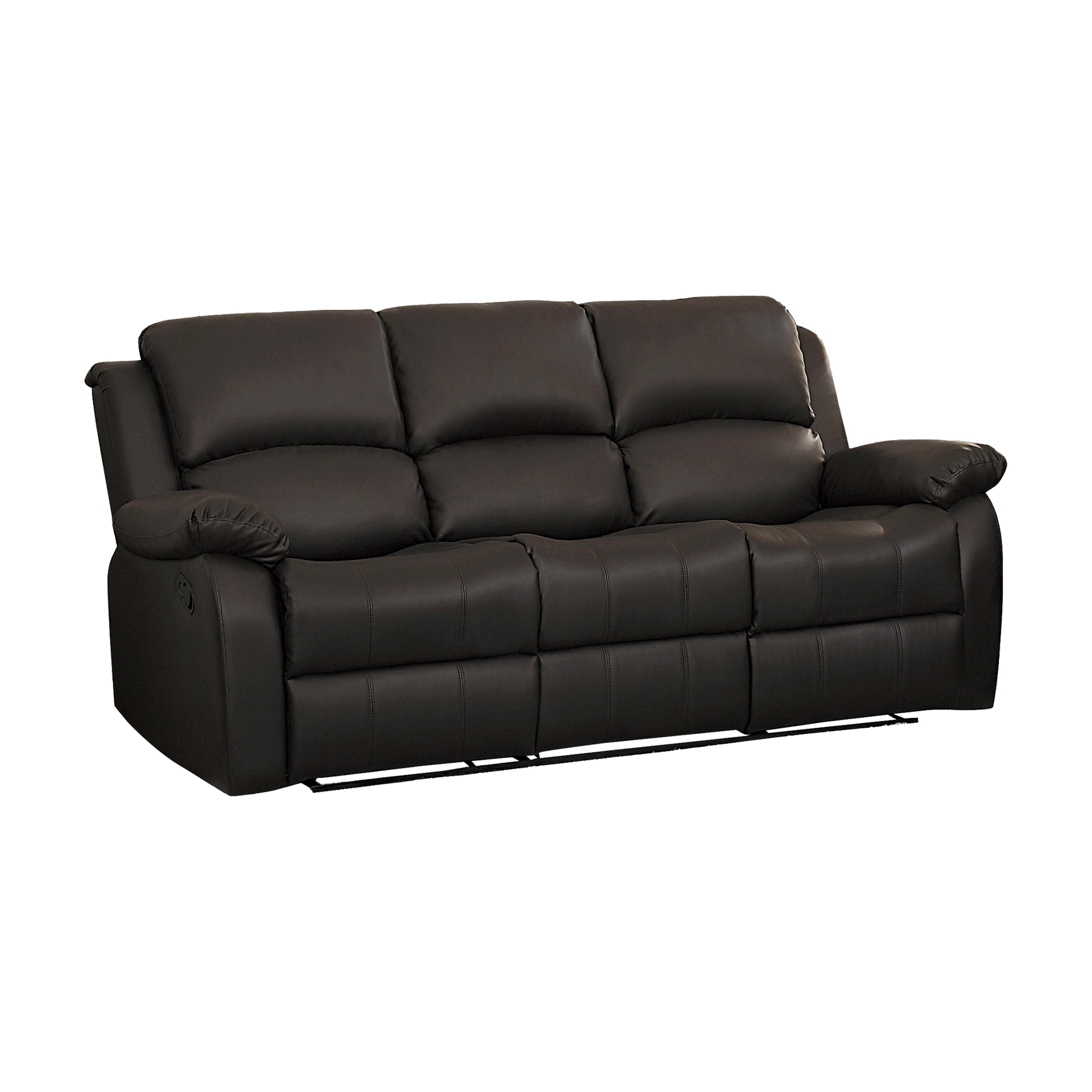 

                    
Homelegance 9928DBR-2PC Clarkdale Reclining Sofa Set Dark Brown Faux Leather Purchase 
