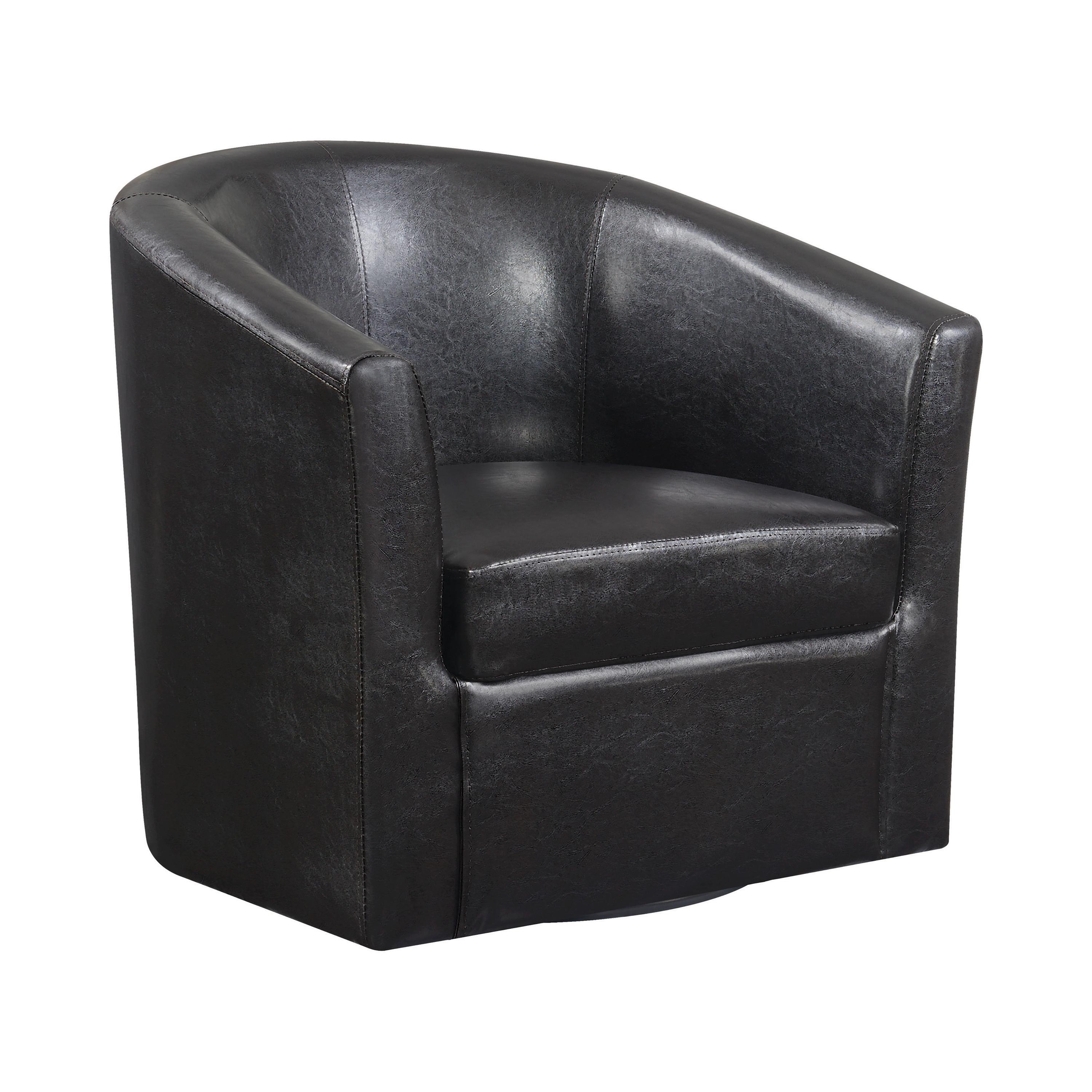 

    
Transitional Dark Brown Leatherette Accent Chair Coaster 902098
