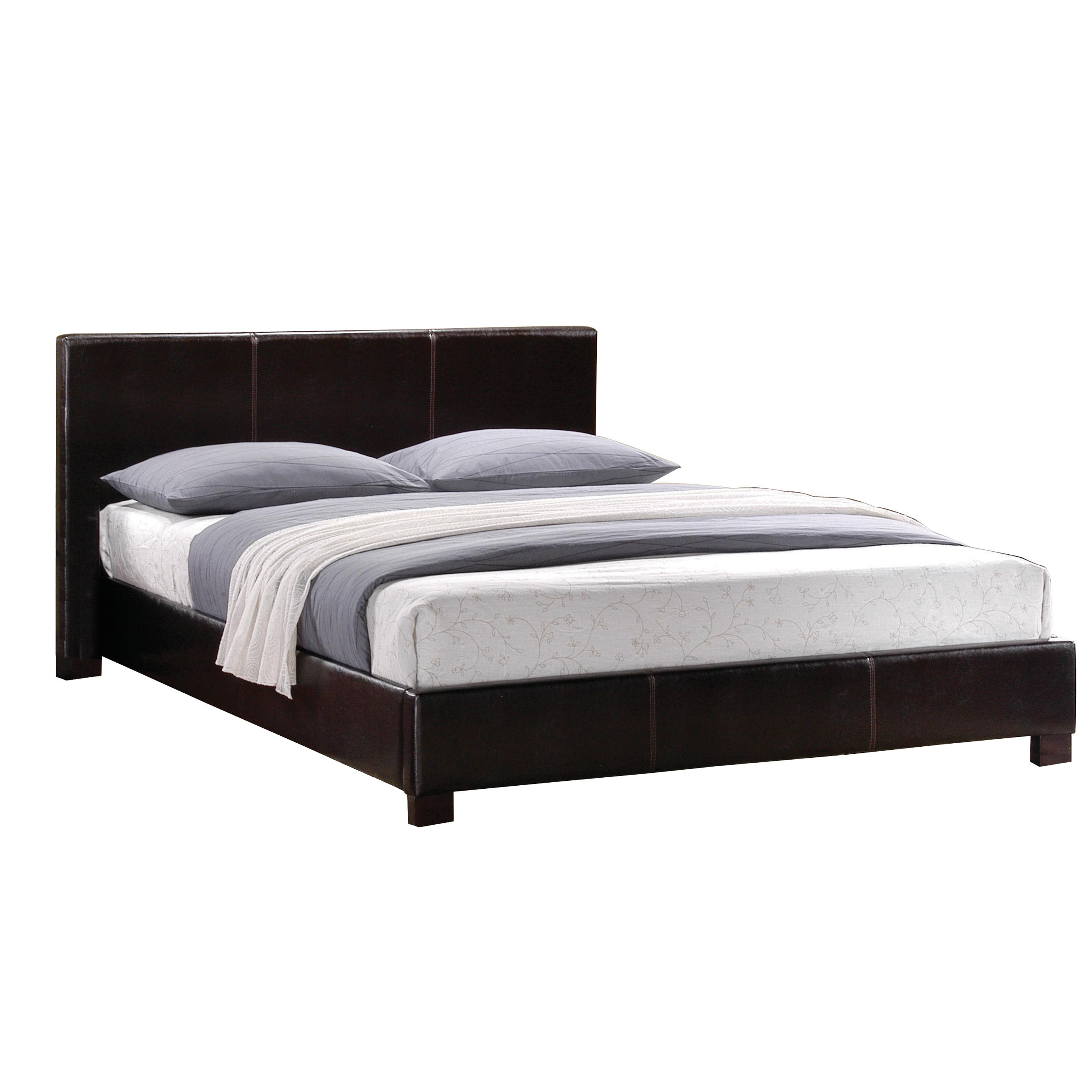 Transitional Bed 5790K-1CK* Zoey 5790K-1CK* in Dark Brown Faux Leather