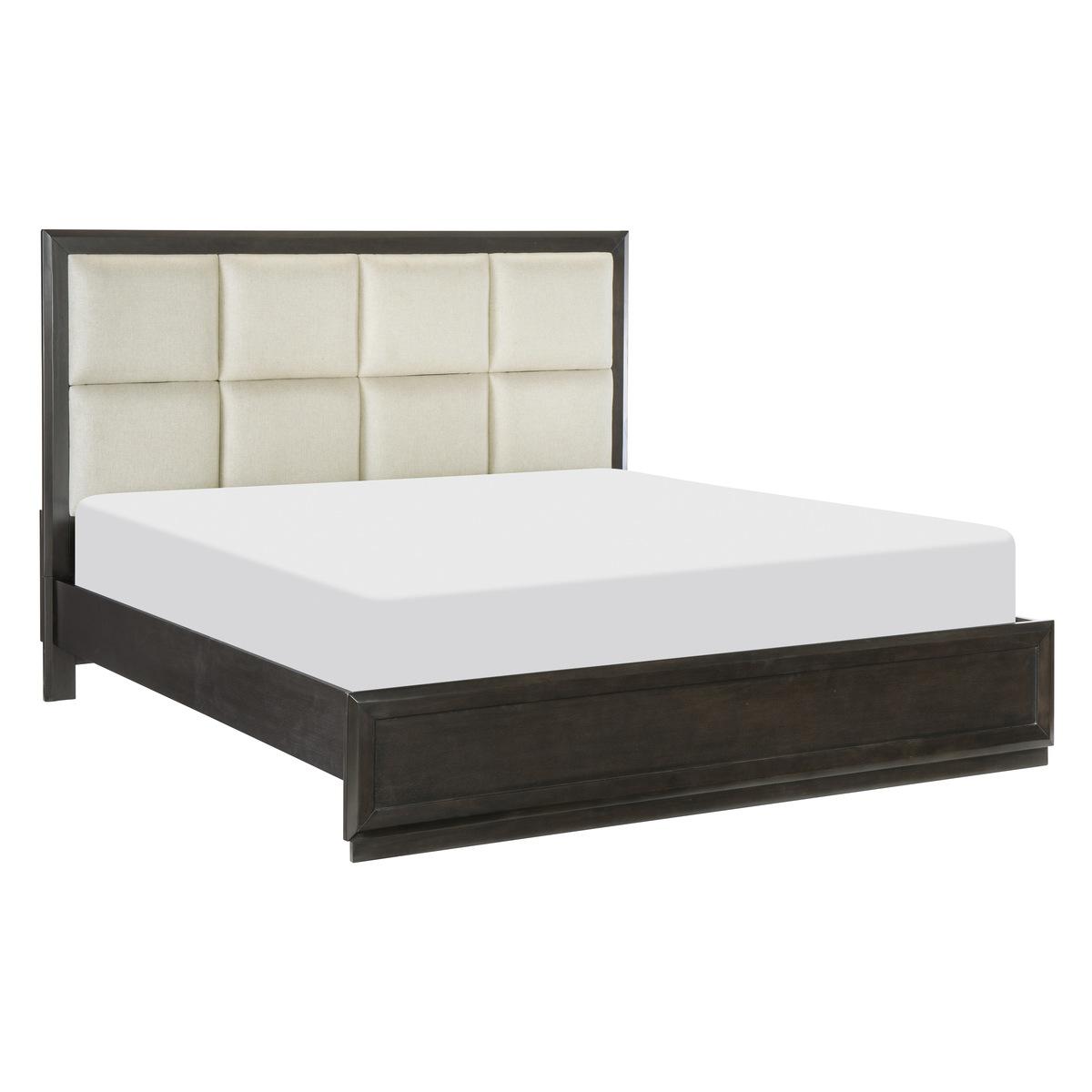 Transitional Bed 1575-1* Hodgin 1575-1* in Charcoal, Beige 