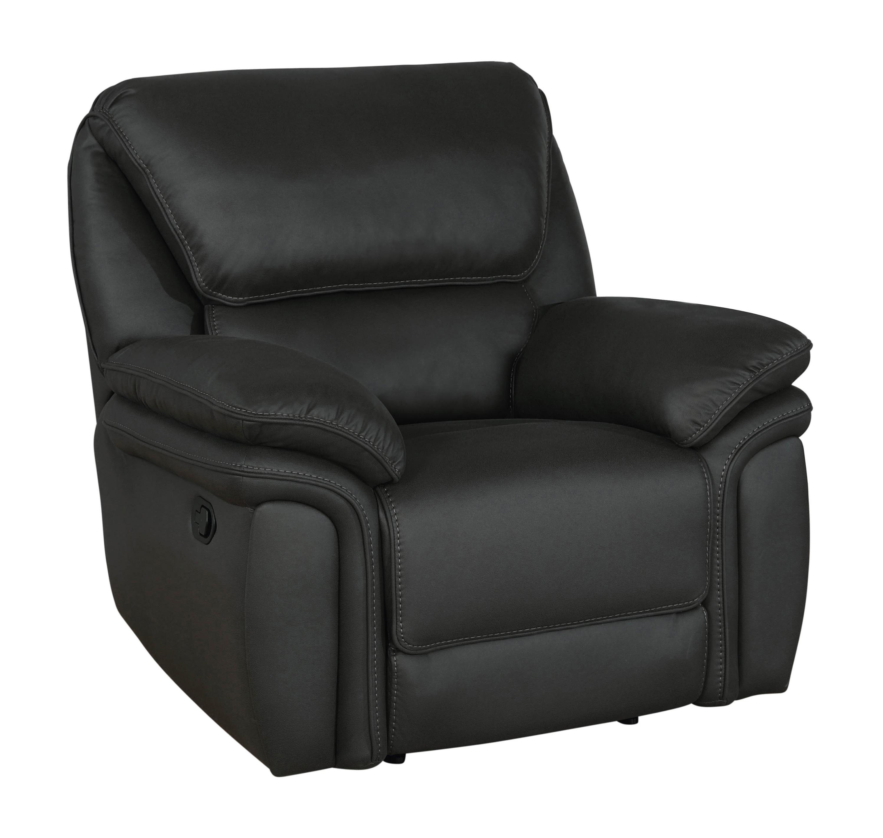 Transitional Recliner 651346 Breton 651346 in Charcoal 
