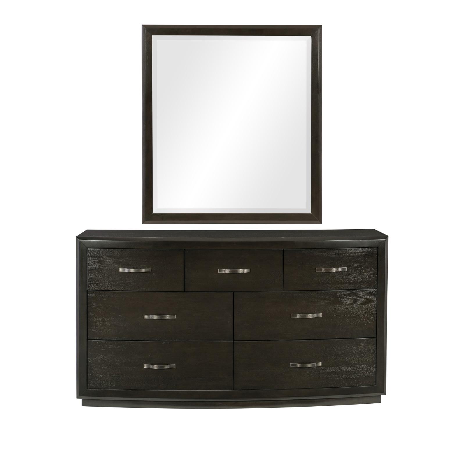 Transitional Dresser w/Mirror 1575-5*2PC Hodgin 1575-5*2PC in Charcoal 