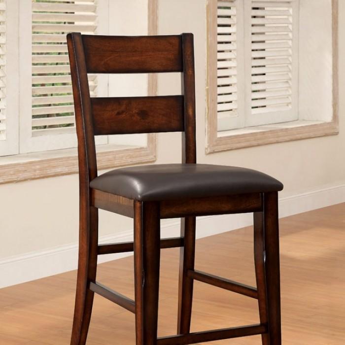 Transitional Counter Height Chair CM3187PC-2PK Dickinson CM3187PC-2PK in Dark Cherry Leatherette