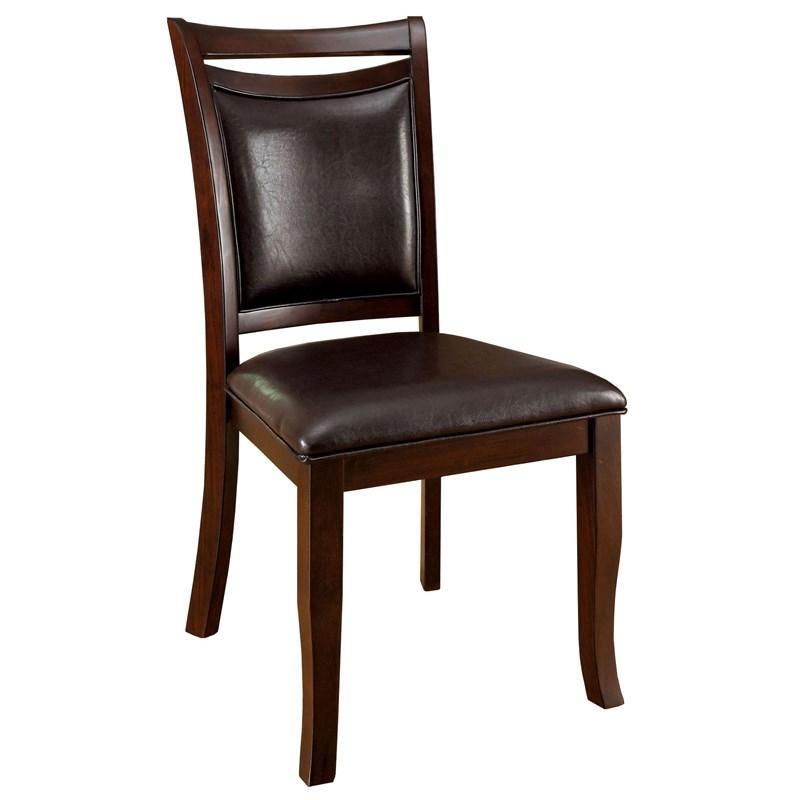 

    
Transitional Dark Cherry & Espresso Solid Wood Side Chairs Set 2pcs Furniture of America CM3024SC-2PK Woodside
