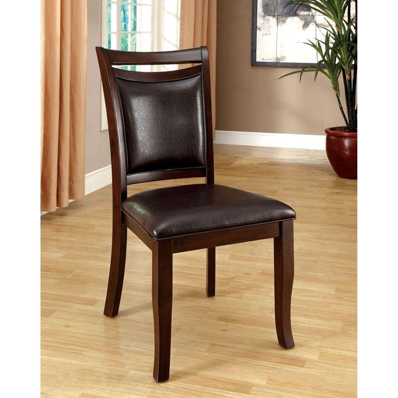 

    
Transitional Dark Cherry & Espresso Solid Wood Side Chairs Set 2pcs Furniture of America CM3024SC-2PK Woodside
