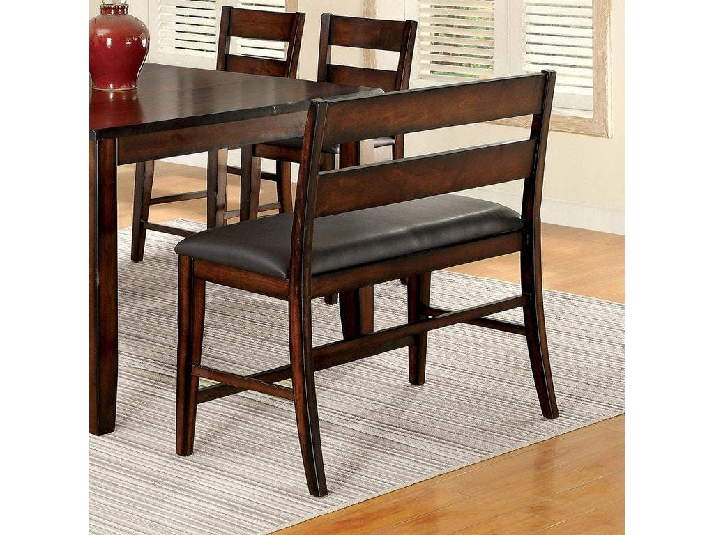 

    
Transitional Dark Cherry Solid Wood Counter Height Bench Furniture of America CM3187PBN Dickinson
