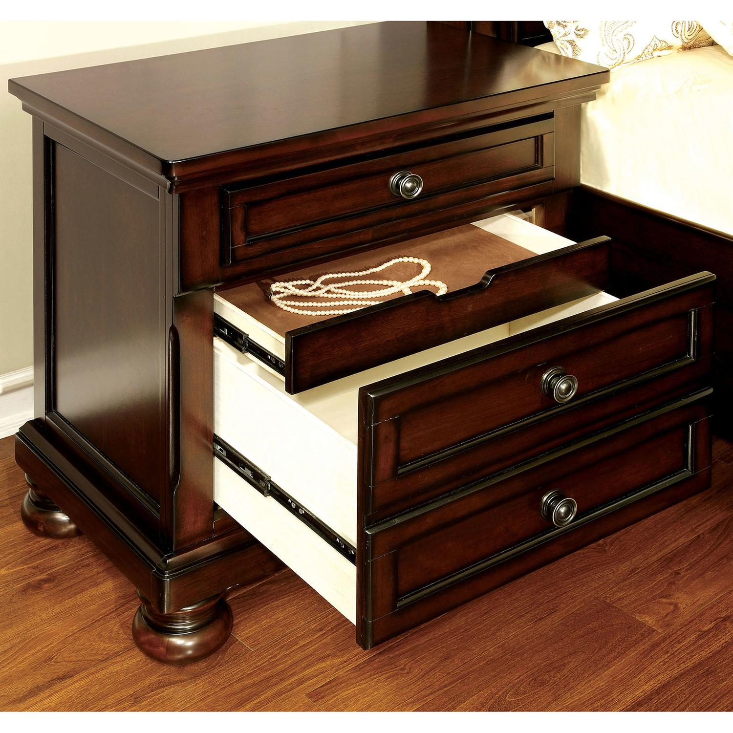 

    
Furniture of America CM7682-Q-3PC Northville Platform Bedroom Set Dark Cherry CM7682-Q-3PC
