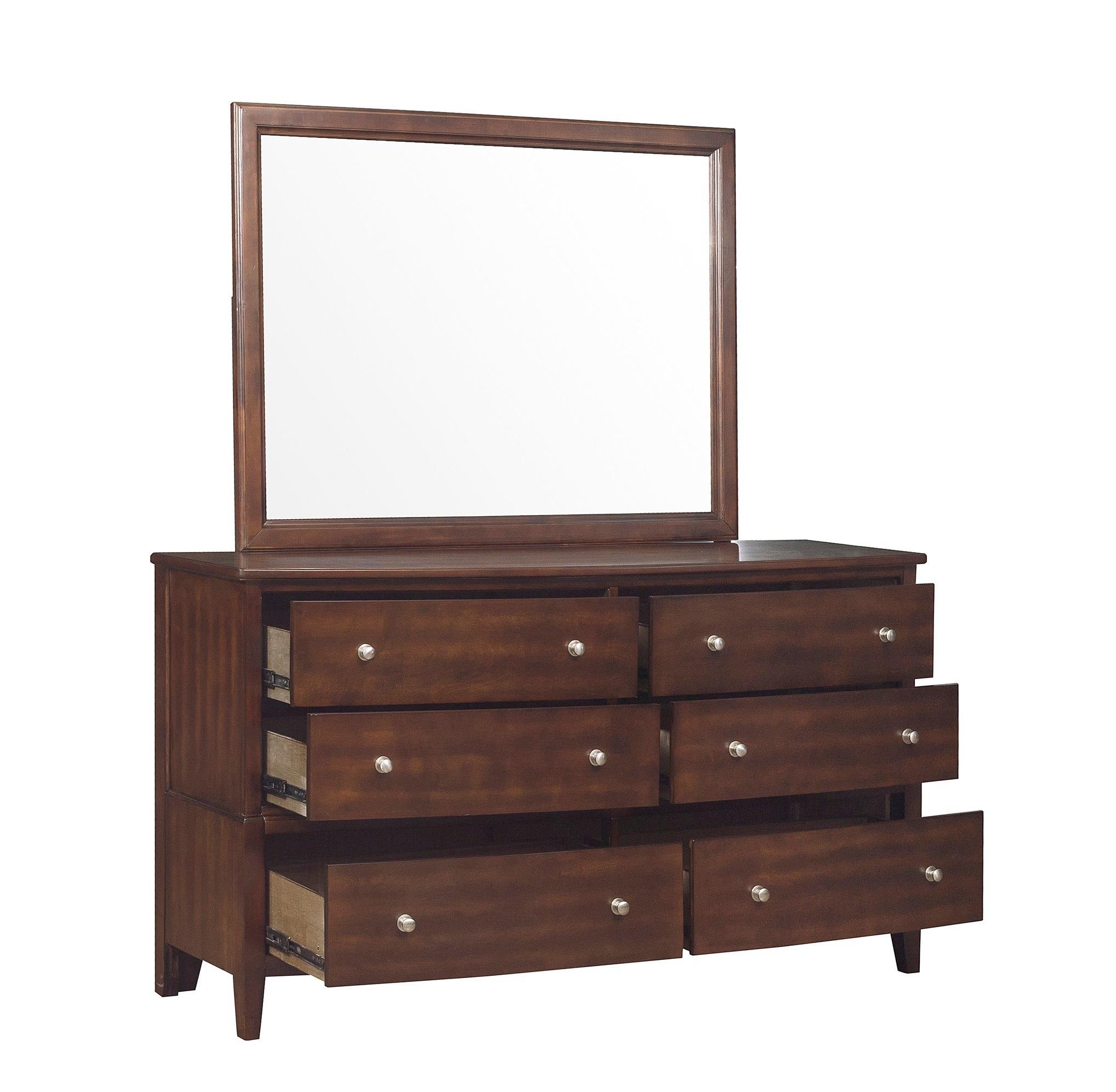 

    
Transitional Dark Cherry Wood Dresser w/Mirror Homelegance 1730-5*6 Cotterill
