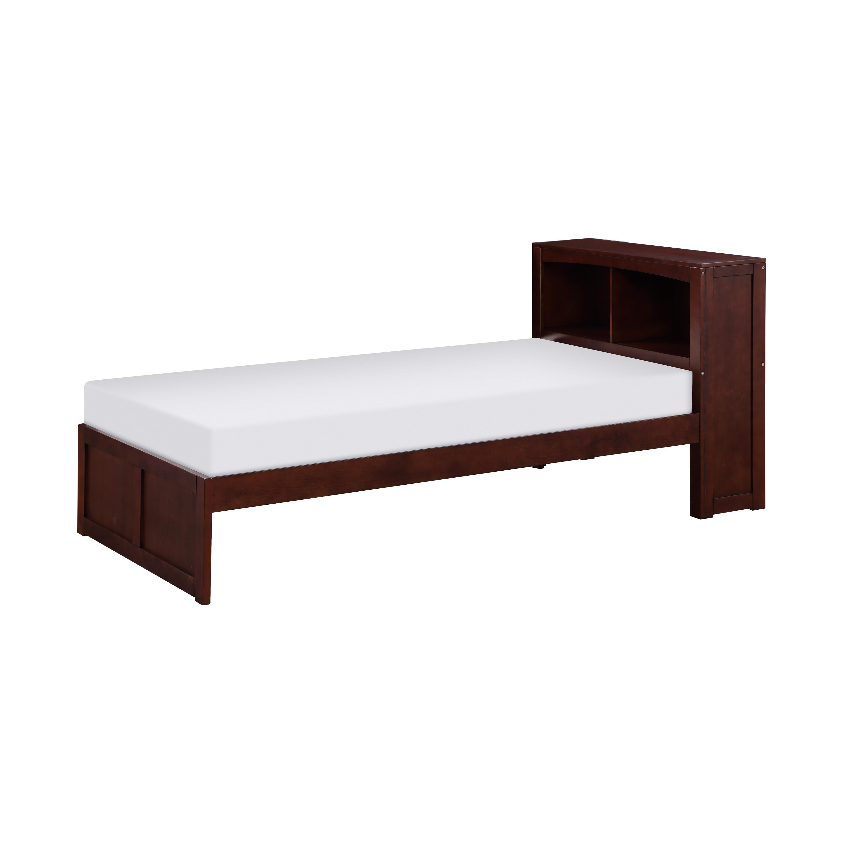 

    
Transitional Dark Cherry Wood Twin Bookcase Bed Homelegance B2013BCDC-1* Rowe
