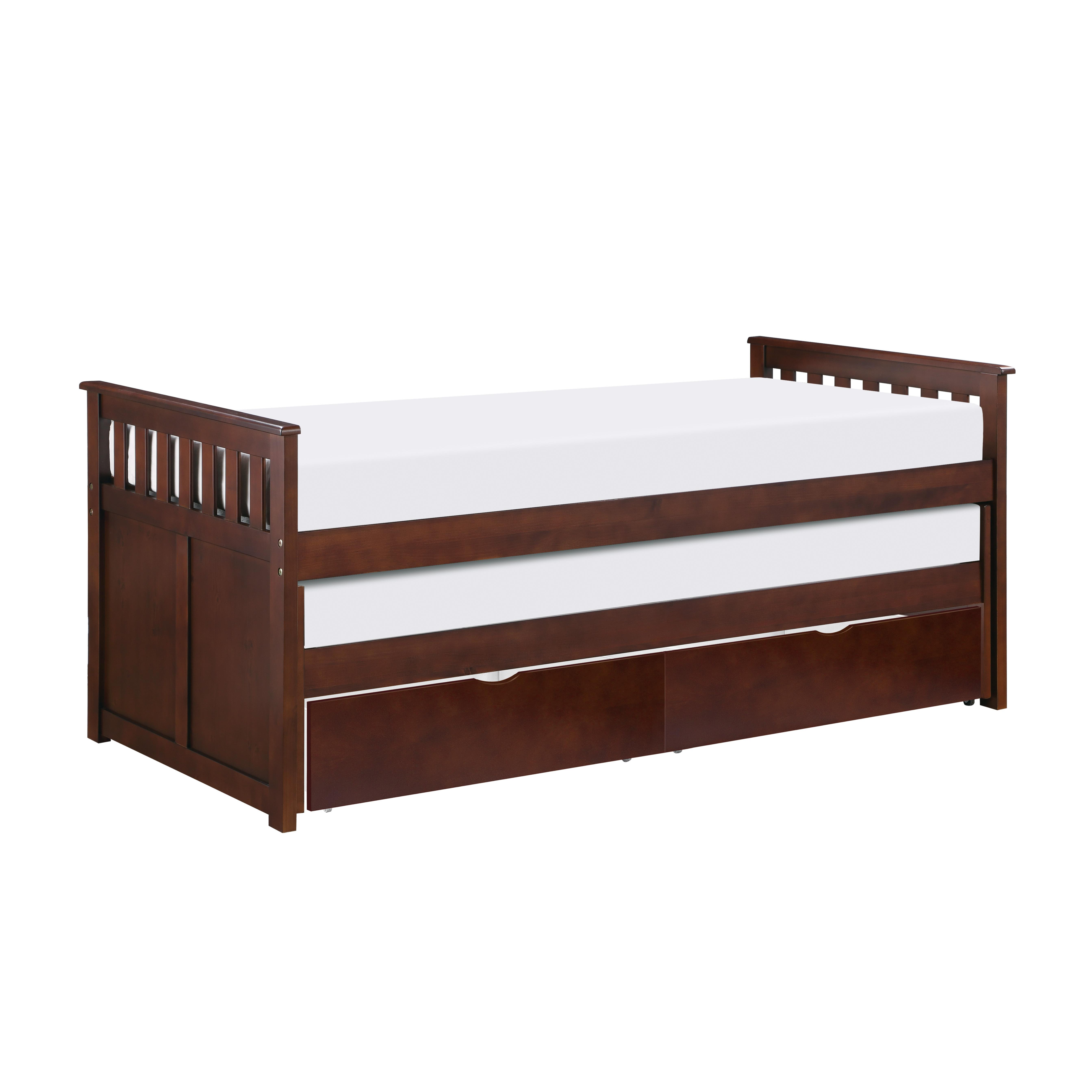 

    
Transitional Dark Cherry Wood Twin/Twin Bed w/Storage Boxes Homelegance B2013RTDC-1T* Rowe
