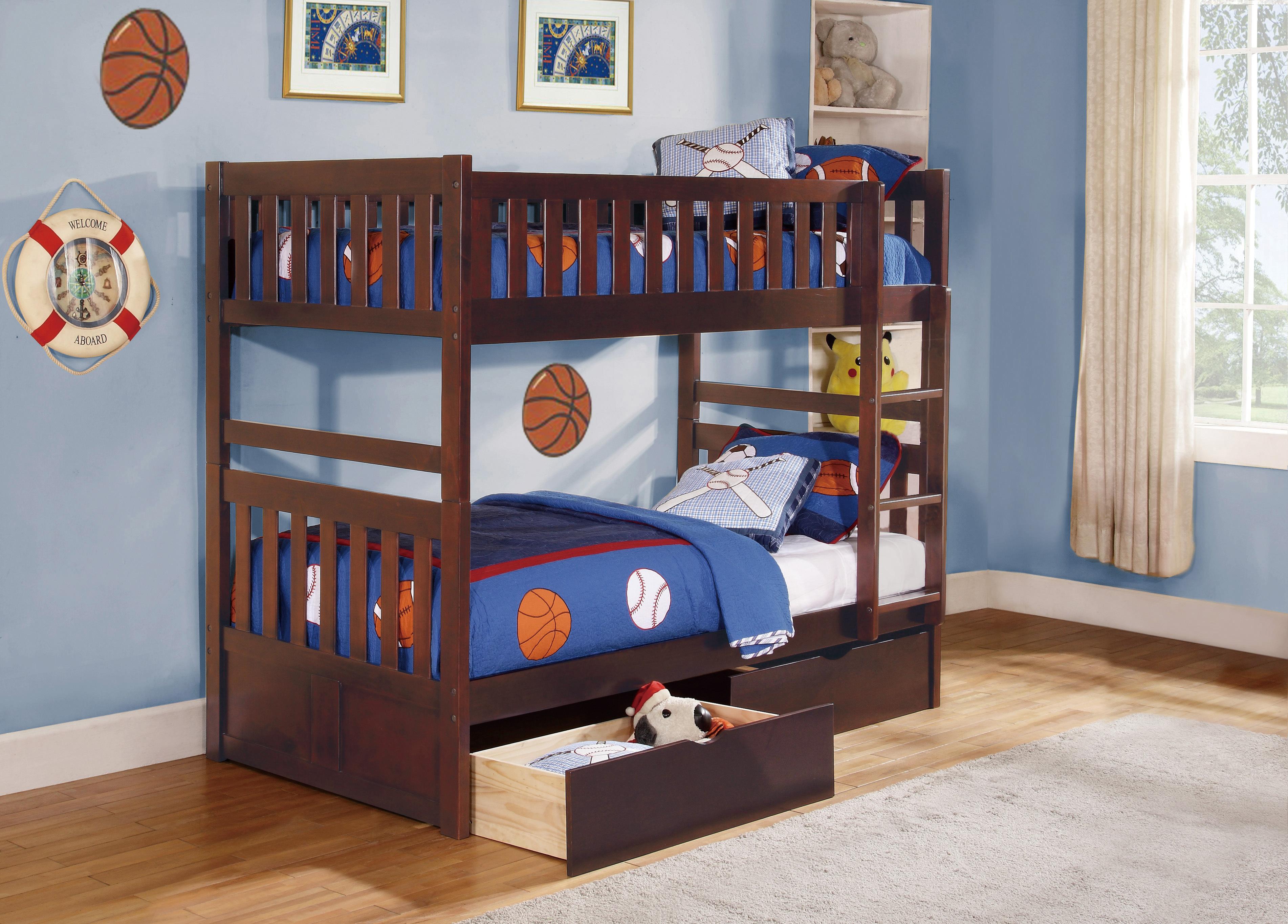 

                    
Homelegance B2013DC-1*T Rowe Twin/Twin Bunk Bed Dark Cherry  Purchase 
