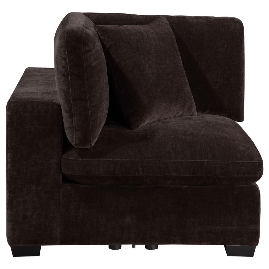 

    
Transitional Dark Chocolate Wood Modular Corner Chair Coaster Lakeview 551465
