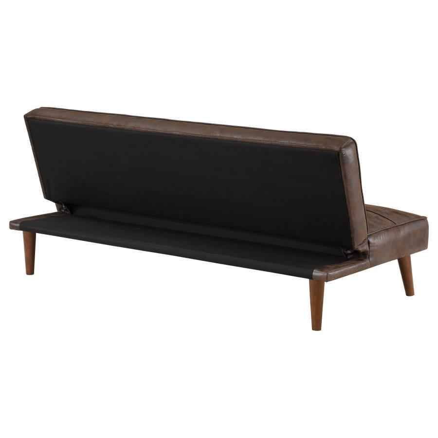 

    
 Order  Transitional Dark Coffee Wood Sofa Bed Coaster Jenson 360237
