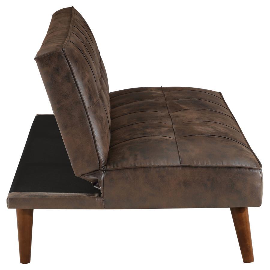 

    
 Shop  Transitional Dark Coffee Wood Sofa Bed Coaster Jenson 360237
