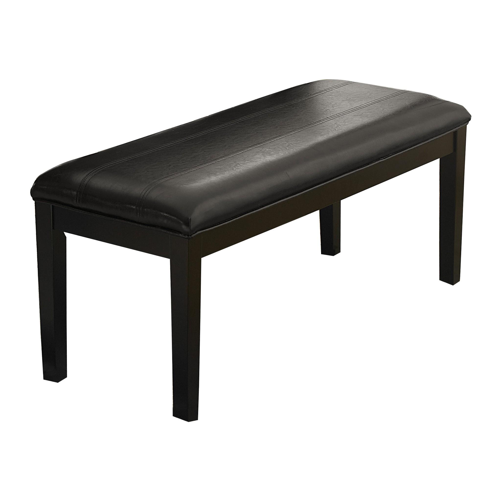 Transitional Bench 5070-13 Cristo 5070-13 in Espresso Faux Leather