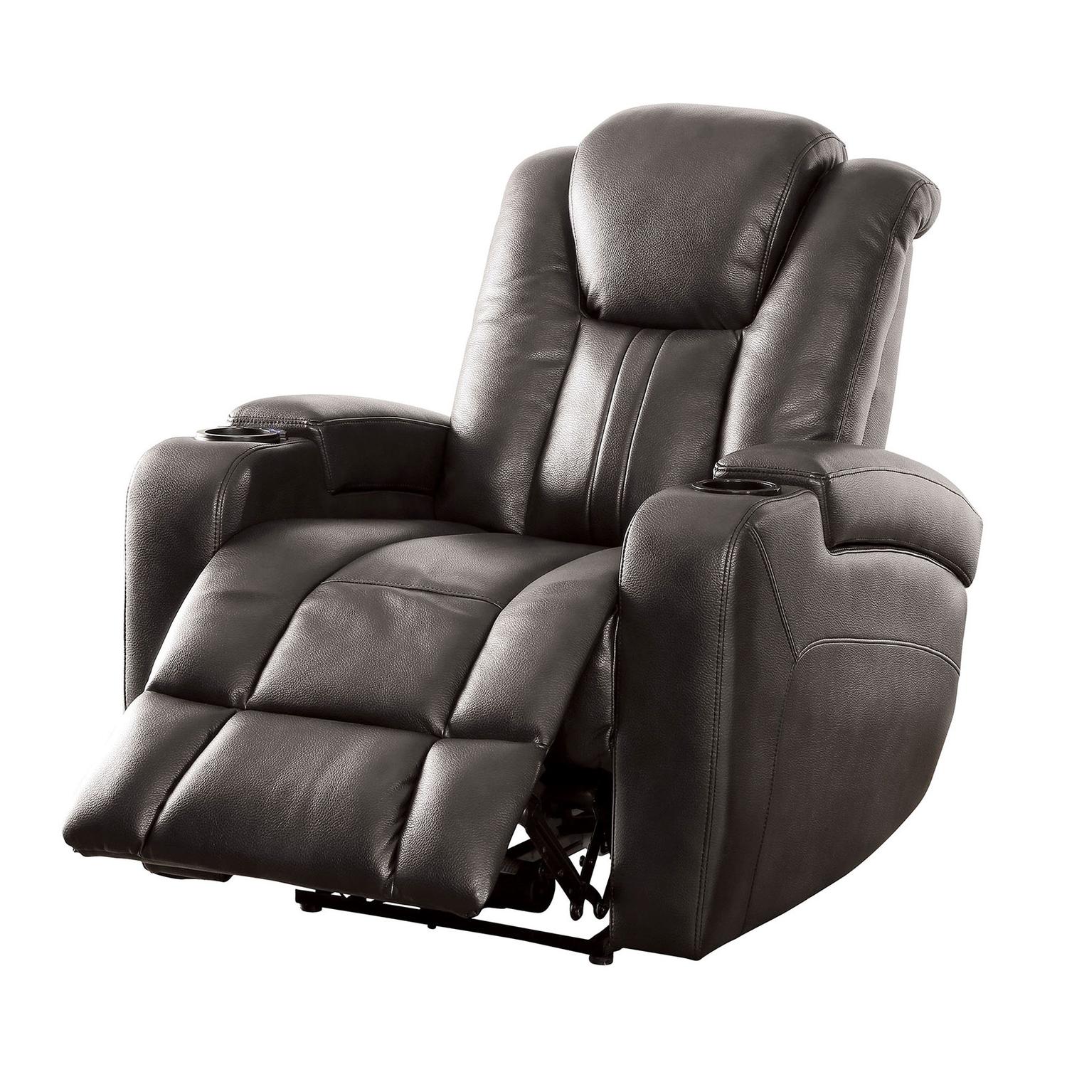 

                    
Furniture of America CM6291-3PC Zaurak Power Sofa Loveseat and Recliner Dark Gray Breathable Leatherette Purchase 
