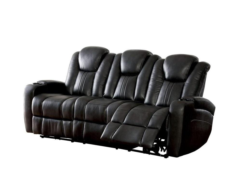 Transitional Power sofa CM6291-SF Zaurak CM6291-SF in Dark Gray 