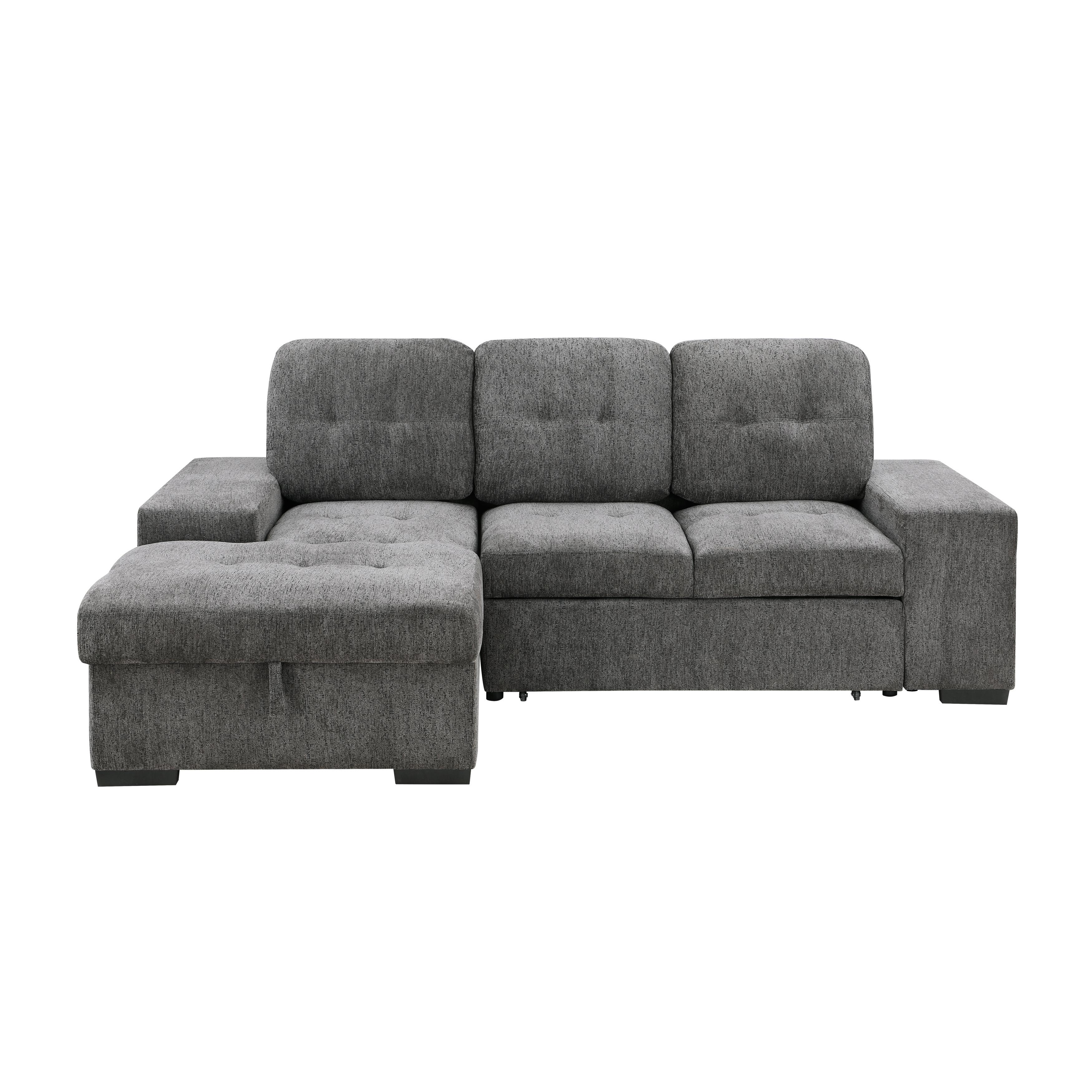 Transitional Sectional 9205DG*2LC2R Dadeville 9205DG*2LC2R in Dark Gray Chenille