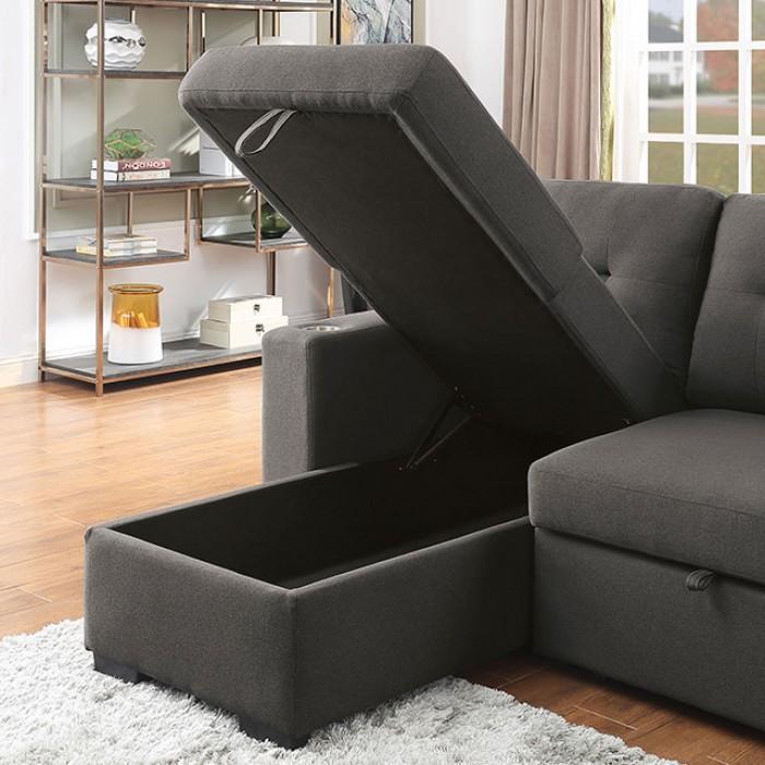 

                    
Furniture of America CM6069DG Sammy Sectional Sofa Dark Gray Fabric Purchase 
