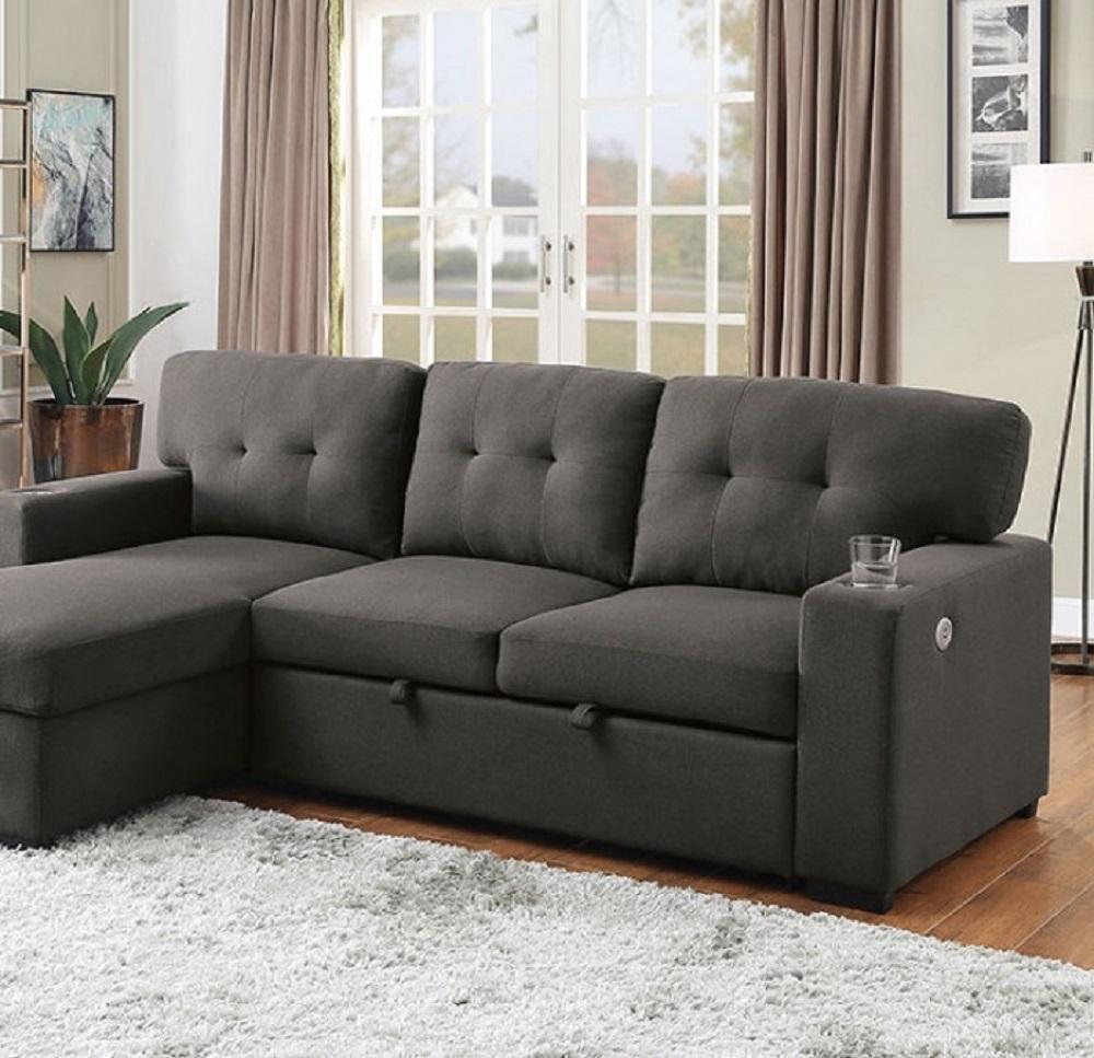 

    
Transitional Dark Gray Fabric Sectional Sofa Furniture of America CM6069DG Sammy
