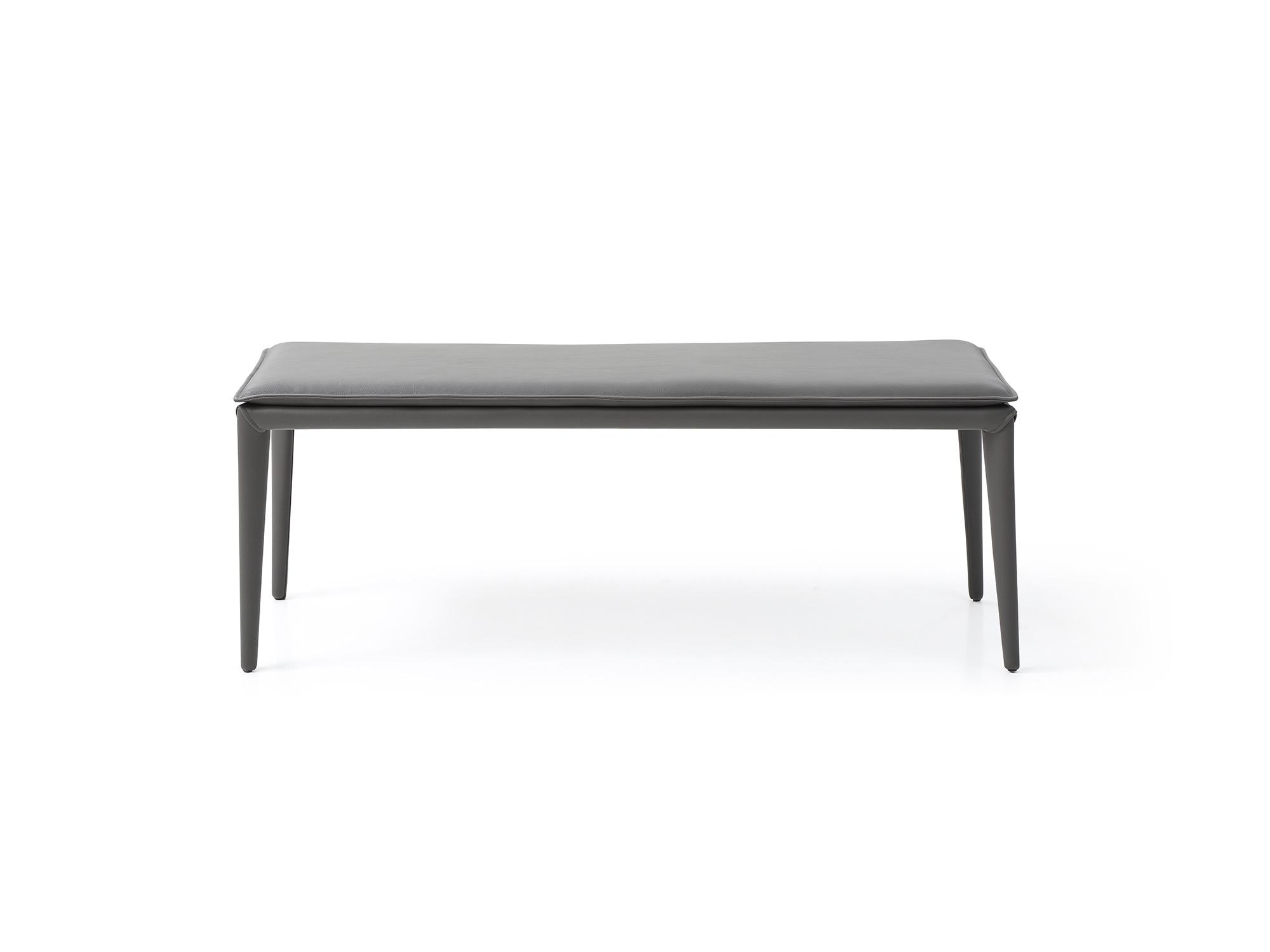 Transitional Bench BN1476-DGRY Jared BN1476-DGRY in Dark Gray Faux Leather