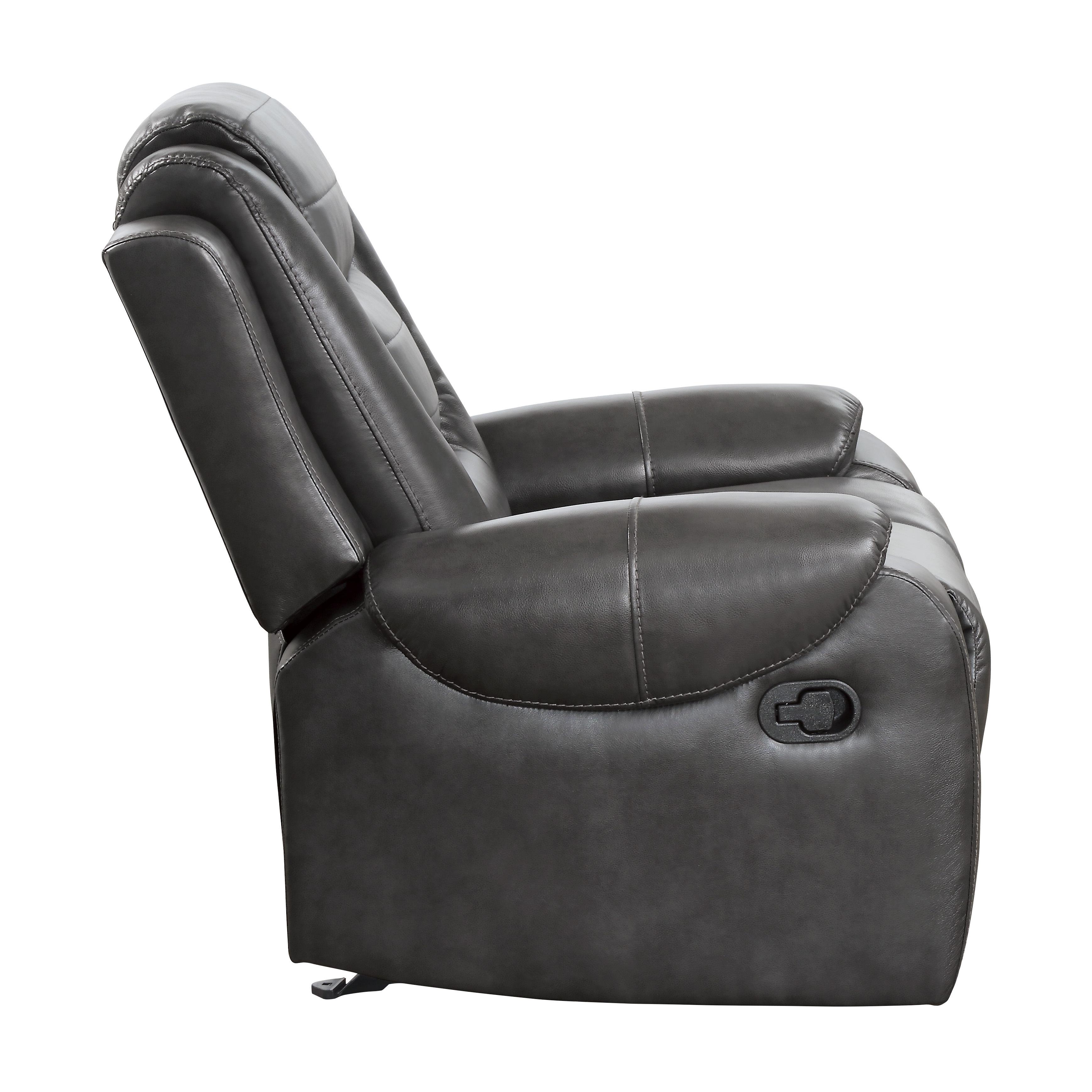 

                    
Homelegance 9470BR-1 Briscoe Reclining Chair Light Gray/Dark Gray Faux Leather Purchase 
