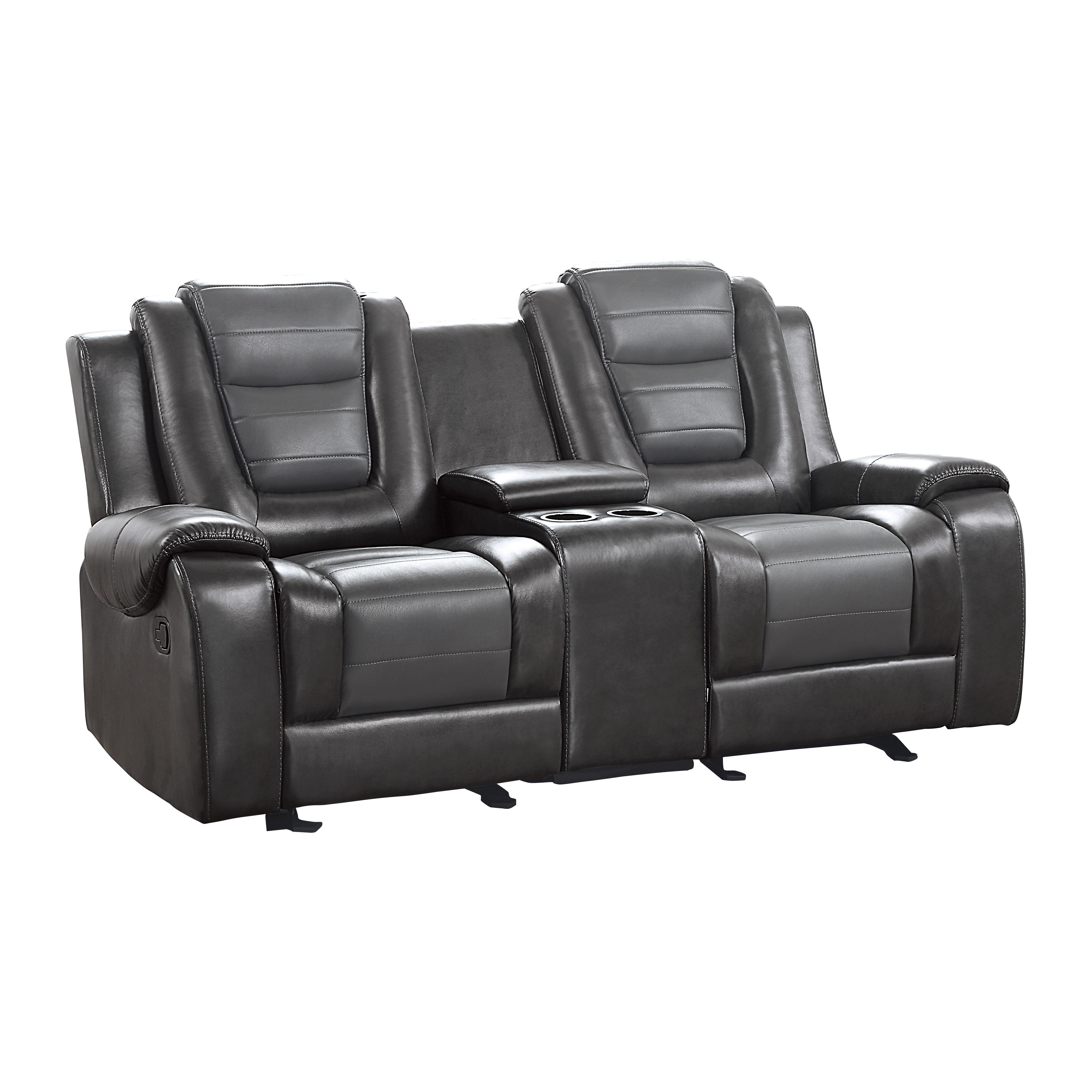 

                    
Buy Transitional Dark Gray & Light Gray Faux Leather Reclining Set 2pcs Homelegance 9470GY Briscoe
