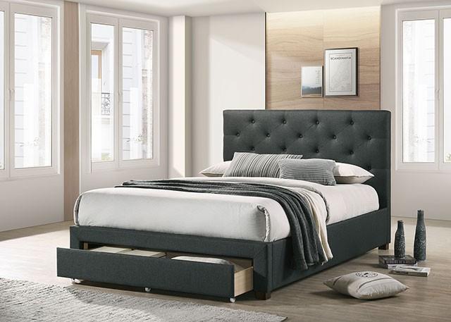 

                    
Furniture of America CM7218DG-F Sybella Storage Bed Dark Gray Linen-like Fabric Purchase 
