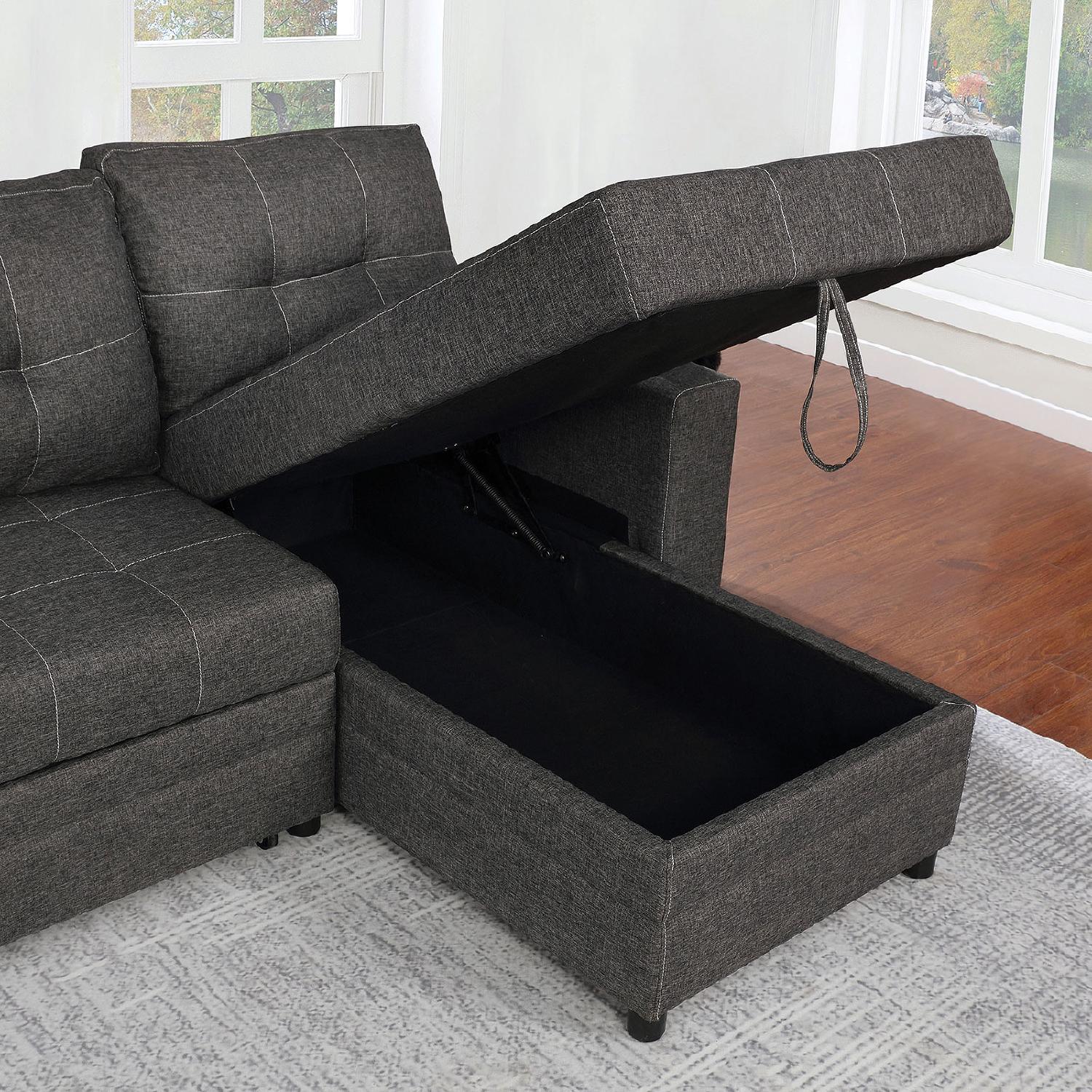 

    
Furniture of America CM6975 Vide Sectional Sofa Dark Gray CM6975
