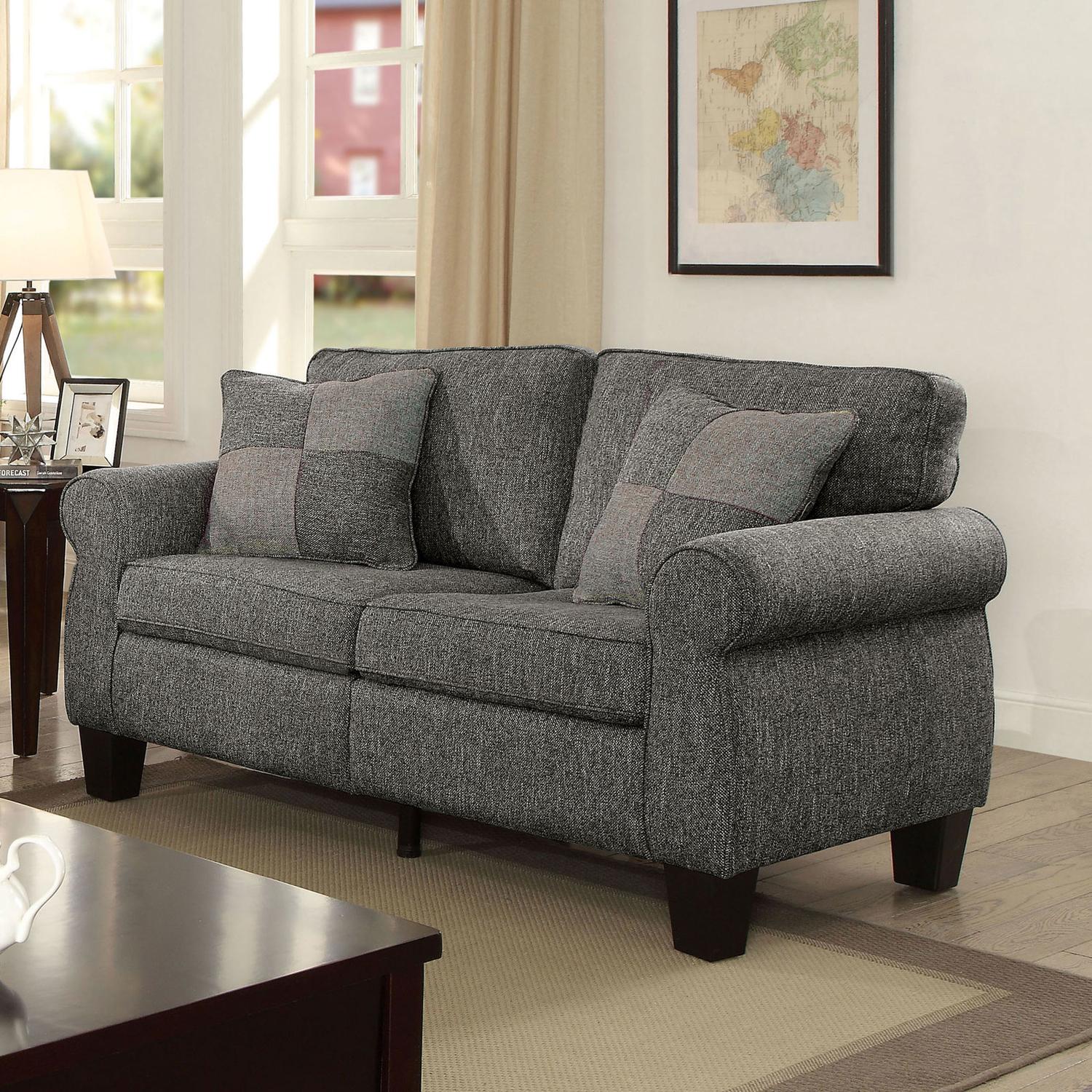 

    
Furniture of America CM6328GY-2PC Rhian Sofa and Loveseat Set Dark Gray CM6328GY-2PC
