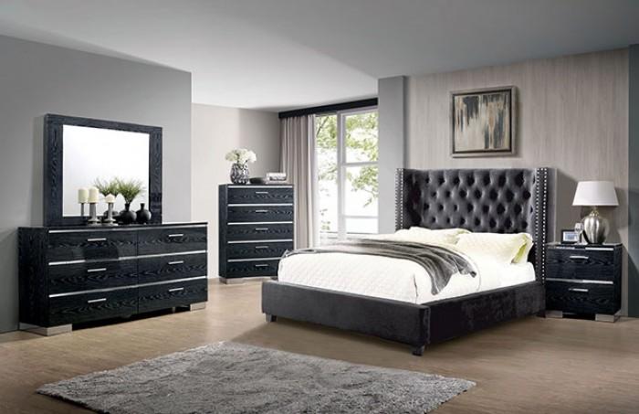 

    
Transitional Dark Gray Metal California King Panel Bed Furniture of America Cayla CM7779DG-CK
