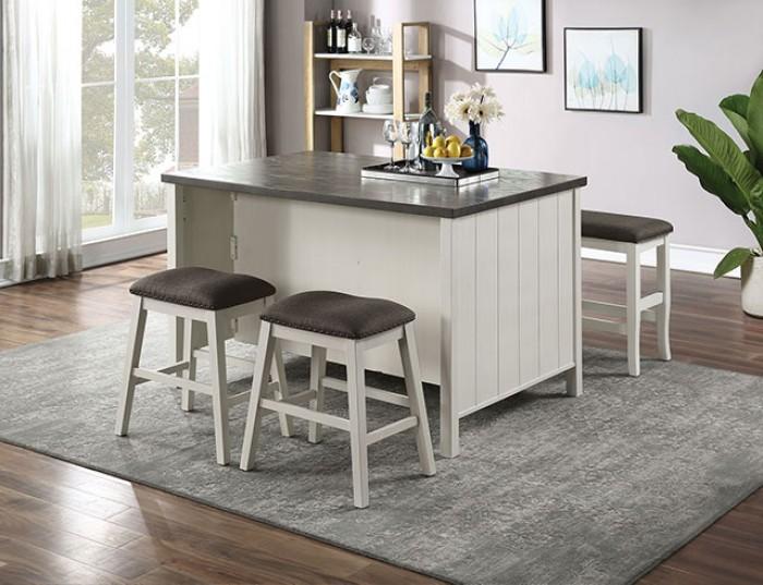 

    
Transitional Dark Gray & Off-White Solid Wood Counter Height Stools Set 2pcs Furniture of America CM3498PT Heidelberg
