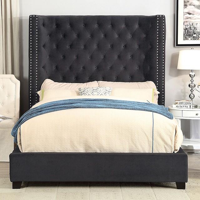 

    
Transitional Dark Gray Solid Wood CAL Bed Furniture of America CM7669DG Rosabelle
