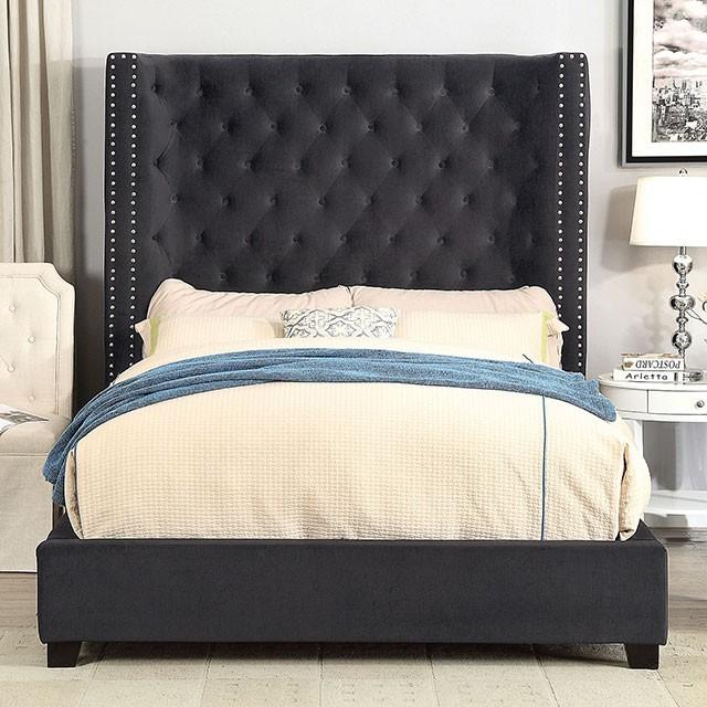 

    
Transitional Dark Gray Solid Wood King Panel Bed Furniture of America Maribelle CM7679DG-EK
