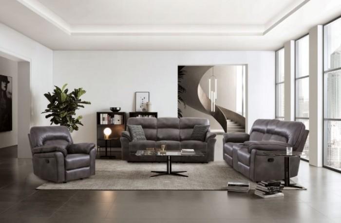 

    
Transitional Dark Gray Solid Wood Manual Reclining Living Room Set 3PCS Furniture of America Josias CM9908DG-SF-S-3PCS
