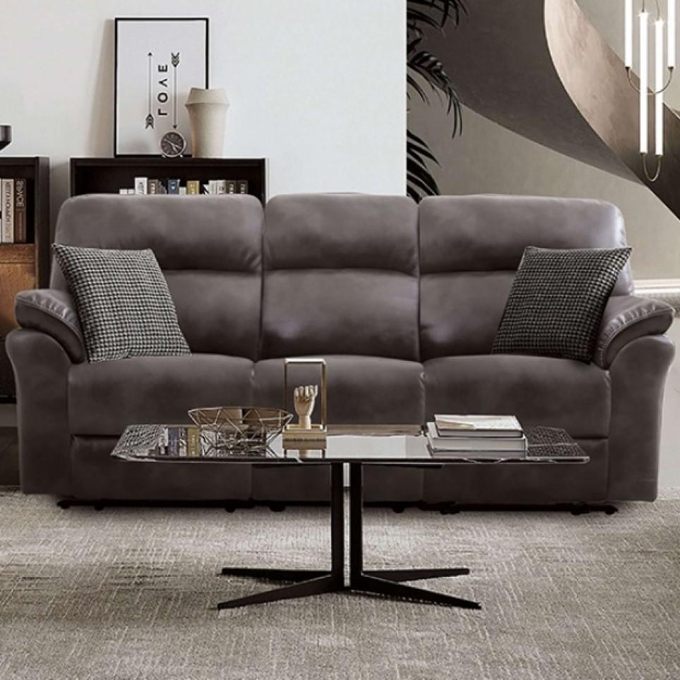 

    
Furniture of America Josias Manual Reclining Sofa CM9908DG-SF-S Reclining Sofa Dark Gray CM9908DG-SF-S
