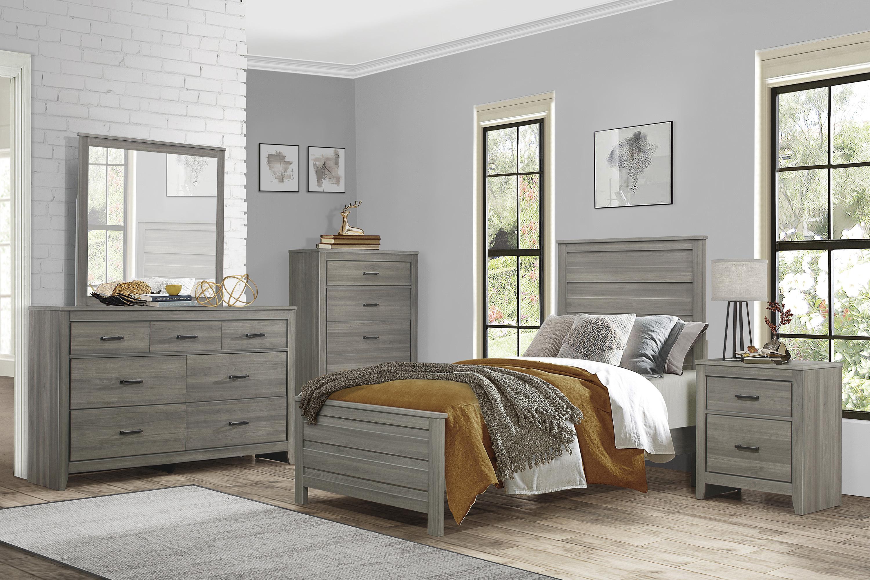 Transitional Bedroom Set 1902T-1-5PC Waldorf 1902T-1-5PC in Dark Gray 