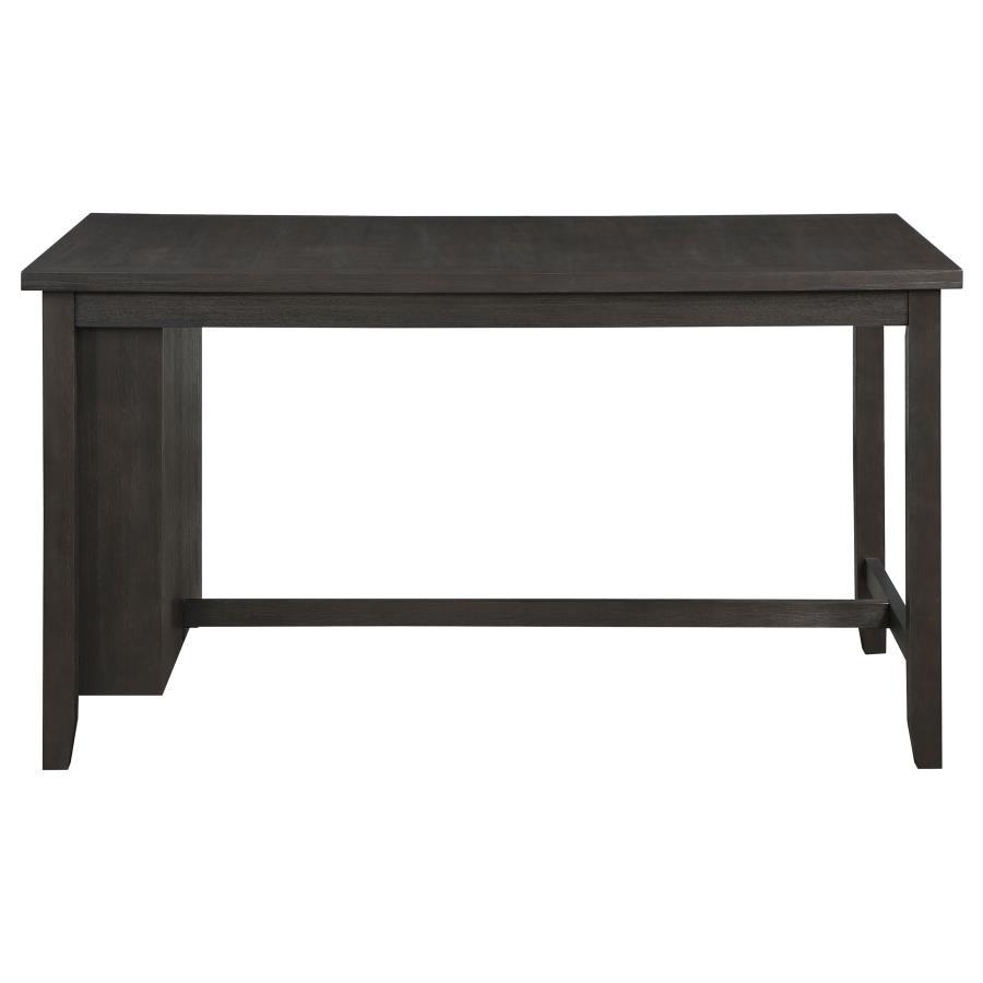 

    
Coaster Elliston Counter Height Dining Table 121168-T Counter Height Table Dark Grey 121168-T

