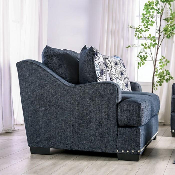 

    
 Order  Transitional Dark Navy Linen-like Fabric Sofa Furniture of America SM1218-SF Sonora
