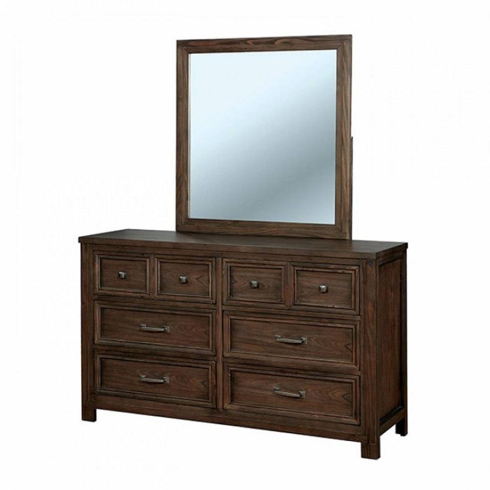 

    
Transitional Dark Oak Solid Wood Dresser w/Mirror Furniture of America CM7365A-D*M Tywyn
