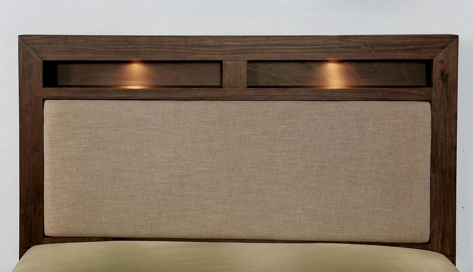 

    
Transitional Dark Oak Solid Wood King Bed Furniture of America CM7365A Tywyn

