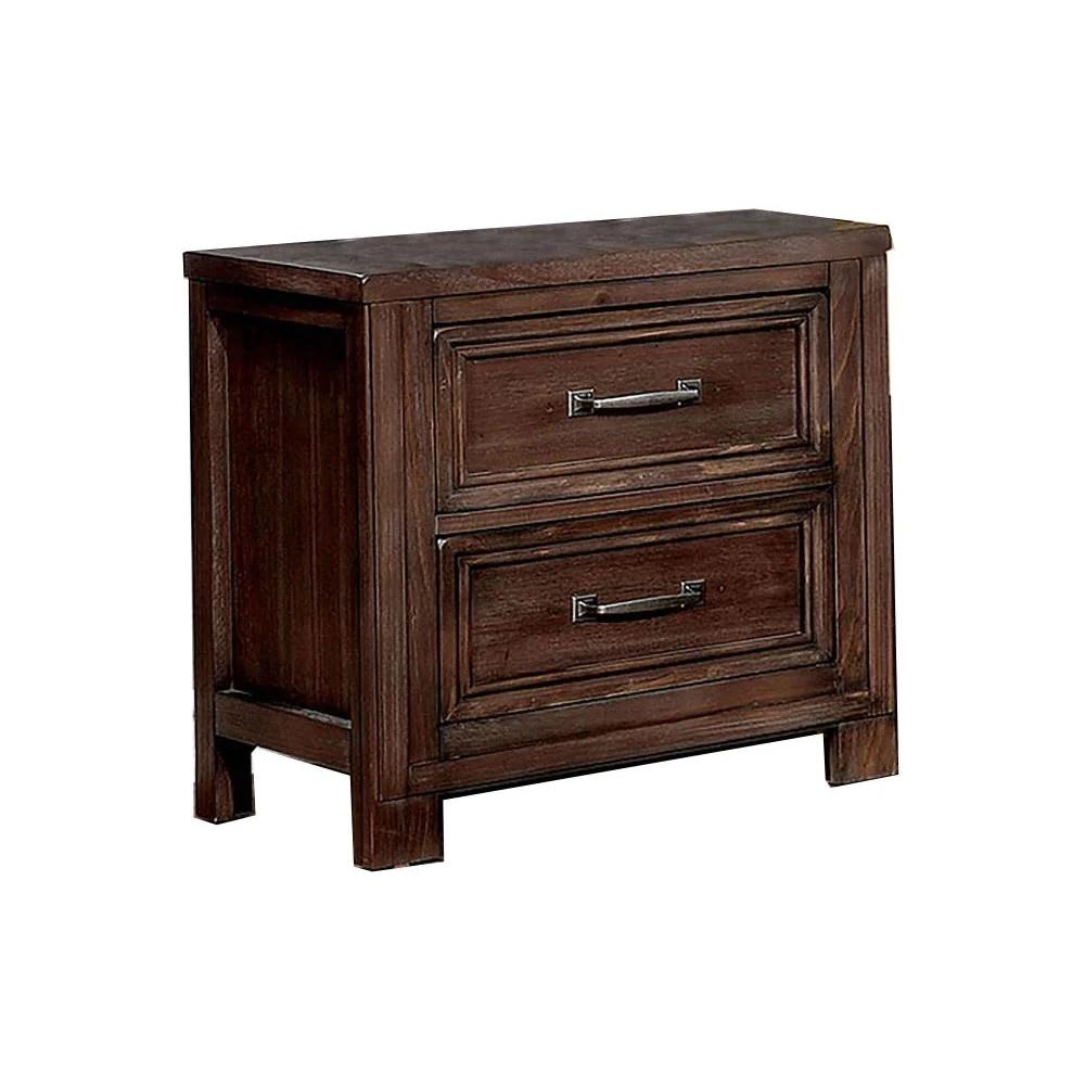 

    
Transitional Dark Oak Solid Wood Nightstand Furniture of America CM7365A-N Tywyn
