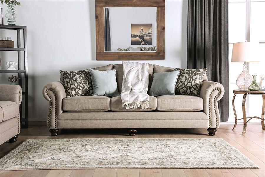 

    
Transitional Dark Taupe Chenille Sofa and Loveseat Furniture of America SM8006-SF Jarauld
