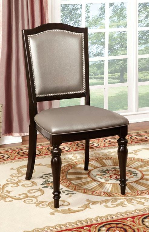 

    
Transitional Dark Walnut & Pewter Solid Wood Side Chairs Set 2pcs Furniture of America CM3970GL-SC-2PK Harrington
