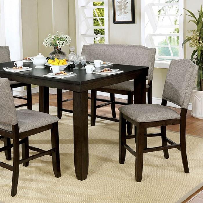 

    
Transitional Dark Walnut Solid Wood Counter Height Table Furniture of America Teagan CM3911PT
