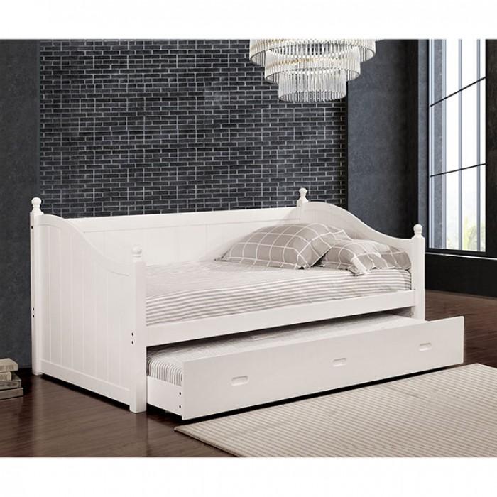 

    
Transitional Daybed w/ Trundle in White Walcott by Furniture of America
