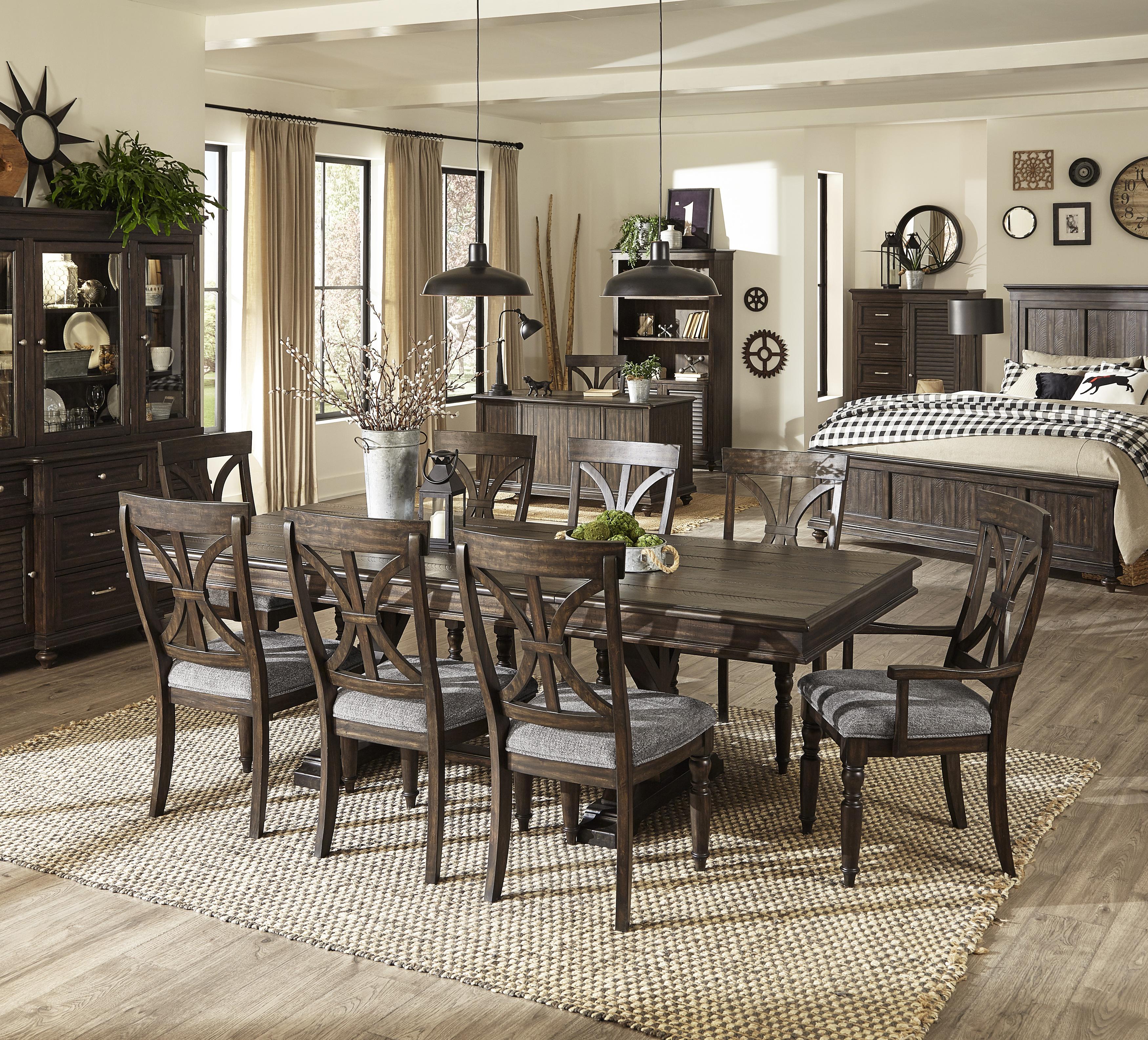 

                    
Buy Transitional Driftwood Charcoal Wood Dining Room Set 5pcs Homelegance 1689-96* Cardano
